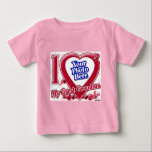 I Love My Great Grandma red heart - photo Baby T-Shirt<br><div class="desc">I Love My Great Grandma red heart - photo</div>