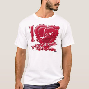 I Love My Great Grandma red - heart T-Shirt