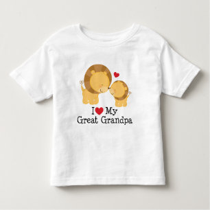 I Love My Great Grandpa grandchild Toddler T-Shirt