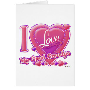 I Love My Great Grandpa pink/purple - heart