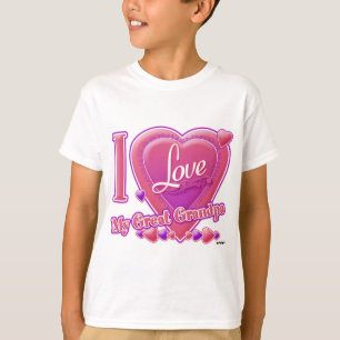 I Love My Great Grandpa pink/purple - heart T-Shirt
