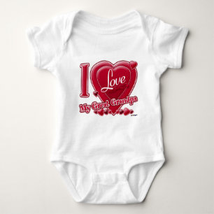 I Love My Great Grandpa red - heart Baby Bodysuit