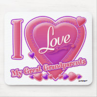 I Love My Great Grandparents pink/purple - heart