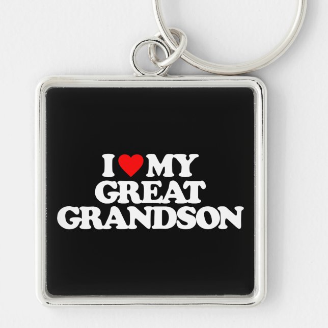 I LOVE MY GREAT GRANDSON KEY RING (Front)