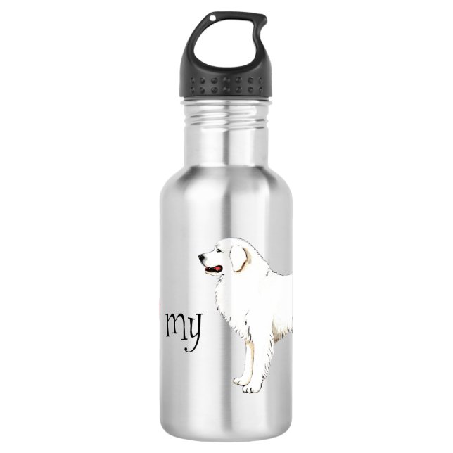 I Love my Great Pyrenees 532 Ml Water Bottle (Front)