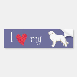I Love my Great Pyrenees Bumper Sticker