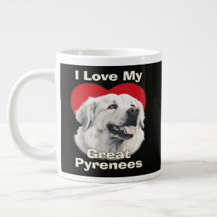 I love My Great Pyrenees Dog Large Coffee Mug