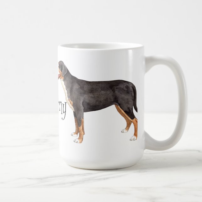 I Love my Greater Swiss Mountain Dog Coffee Mug (Right)