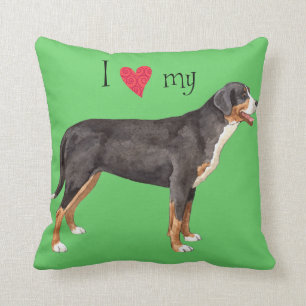 I Love my Greater Swiss Mountain Dog Cushion