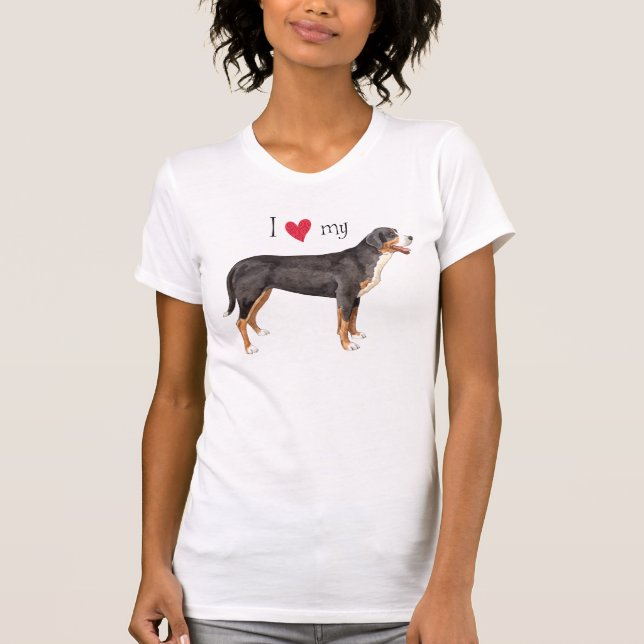 I Love my Greater Swiss Mountain Dog T-Shirt (Front)