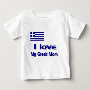 I love my greek mum baby t-shirts