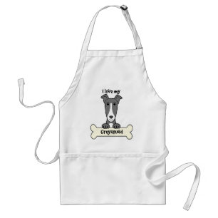 I Love My Greyhound Standard Apron