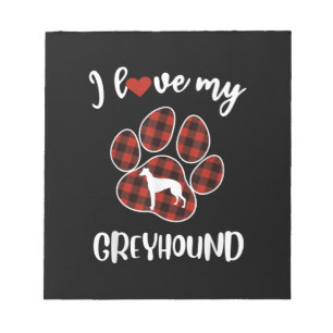i love my greyhound valentine dog lover notepad