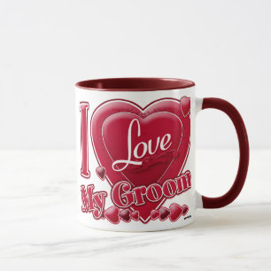 I Love My Groom red - heart Mug