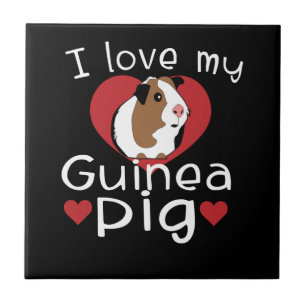 I Love My Guinea Pig Cute Guinea Pig Lovers Ceramic Tile
