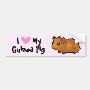I Love My Guinea Pig (scruffy) Bumper Sticker