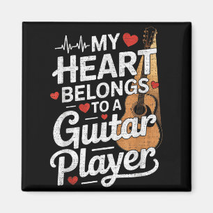 I Love My Guitar Player Husband Wife Funny Magnet