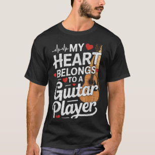 I Love My Guitar Player Husband Wife Funny T-Shirt
