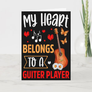 I Love My Guitar Player Husband Wife Gifts Valenti Card