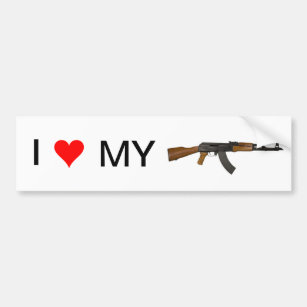 I love my gun. (AK-47) Bumper Sticker