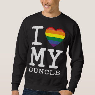 I Love My Guncle Gay Homosexual Rainbow Heart Uncl Sweatshirt