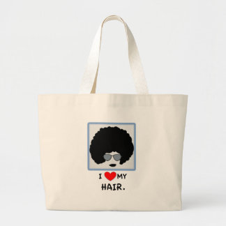 I love my Hair - Afro Large Tote Bag