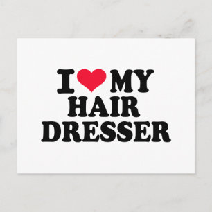I love my Hairdresser Postcard