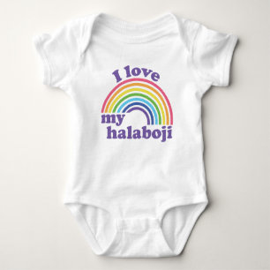 I Love My Halaboji - Cute Rainbow Baby Bodysuit