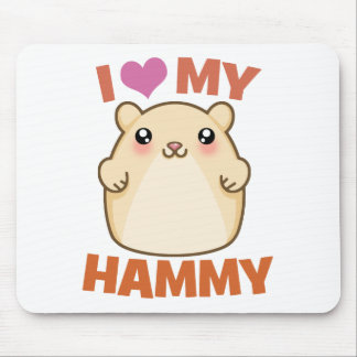 I Love My Hammy Mouse Pad