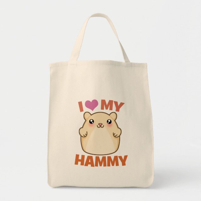 I Love My Hammy Tote Bag (Front)