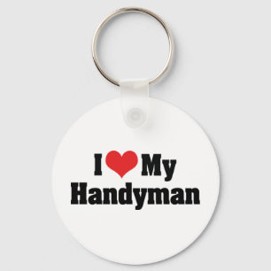 I Love My Handyman Keychain