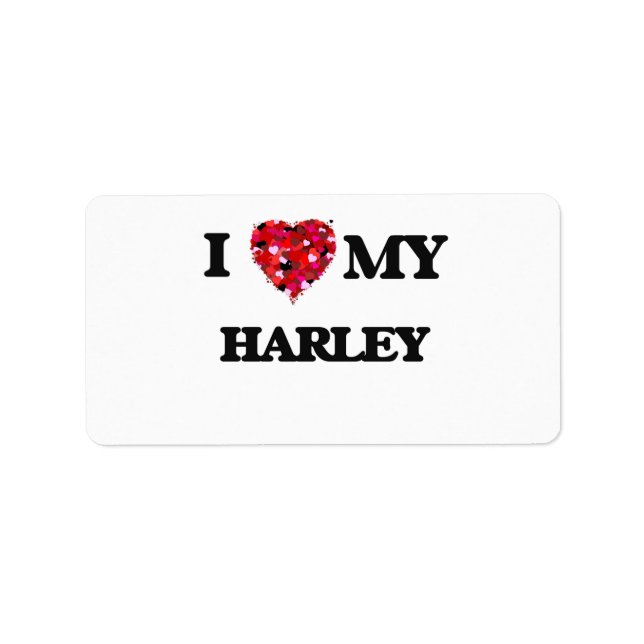 I love my Harley Label (Front)