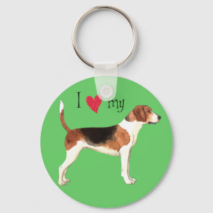 I Love my Harrier Key Ring