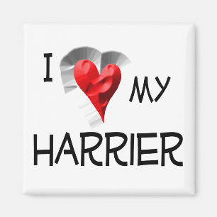 I Love My Harrier Magnet