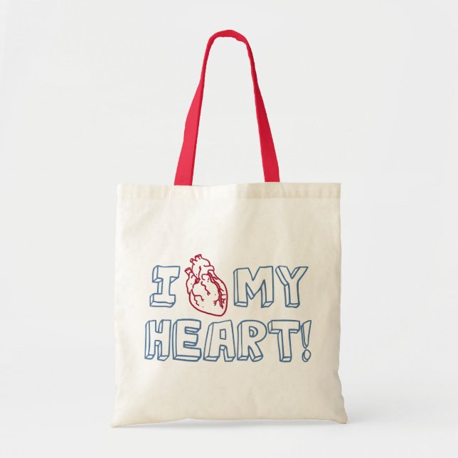 I Love My Heart Tote Bag (Front)