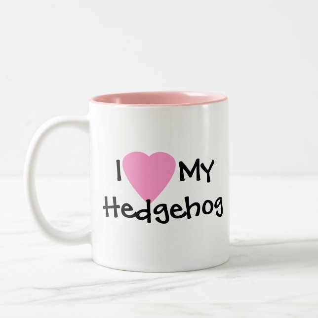 I Love My Hedgehog Coffee Mug (Left)