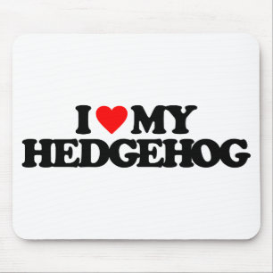I LOVE MY HEDGEHOG MOUSE PAD