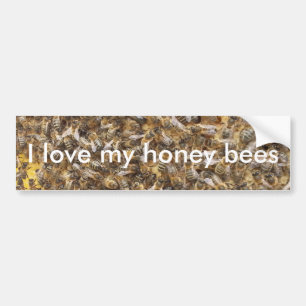 I love my honey bees bumper sticker