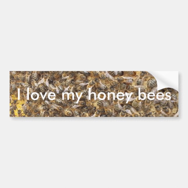 I love my honey bees bumper sticker (Front)