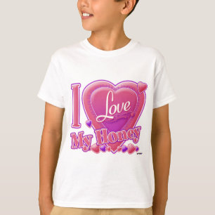 I Love My Honey pink/purple - heart T-Shirt