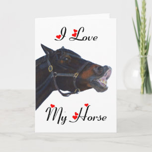 I Love My Horse! Funny Holiday Card