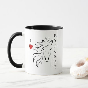I Love My Horse Graphic Mug