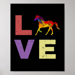 I Love My Horse Horseback Riding Equestrian Gift Poster