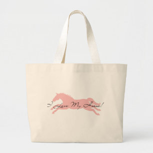 I Love My Horse Large Tote Bag