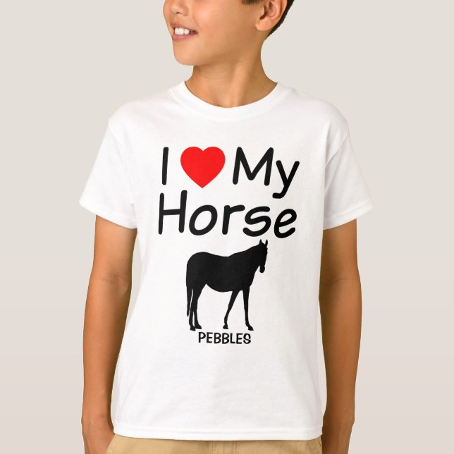 I Love My Horse T-Shirt (Front)