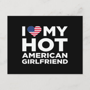 I Love My Hot American Girlfriend Enclosure Card