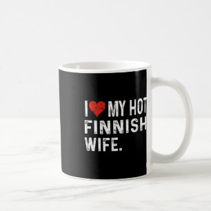 I Love My Hot Finnish Wife - Distressed Heart - Fi Coffee Mug