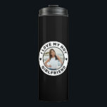 I Love My Hot Girlfriend Emblem Custom Photo Thermal Tumbler<br><div class="desc">Travel Mug With Personalised "I Love my Hot Girlfriend" custom text design that you can use to create your own "I love my girlfriend" keepsake. This style is perfect for a simple, minimal, more understated version of the trend for Valentine's day, an anniversary, birthday, romantic date, or engagement proposal. Colours...</div>