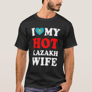 I love My Hot Kazakh Wife Funny Husband Gift T-Shirt