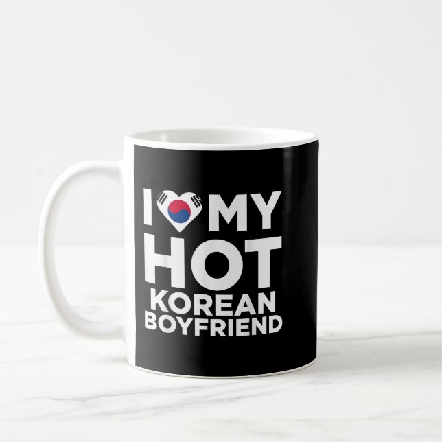 I Love My Hot Korean Boyfriend Cute South Korea Na Coffee Mug (Left)
